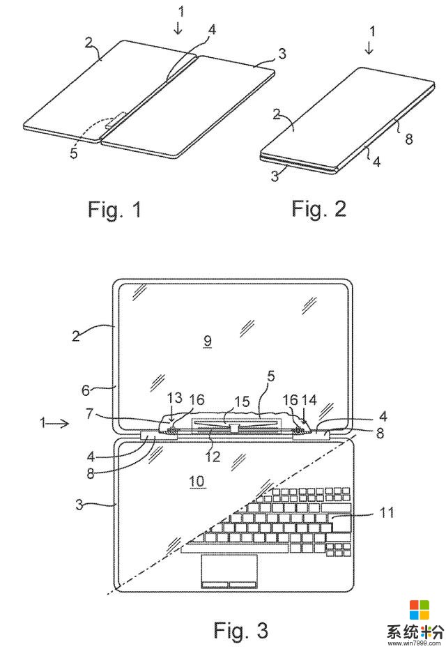 [圖]微軟新專利曝光：所研發的折疊手機具備觸覺反饋引擎(2)