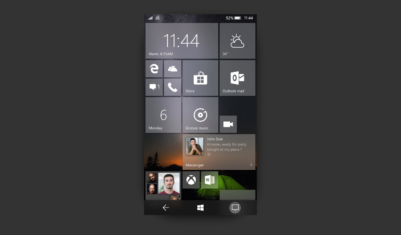 概念艺术家用Fluent Design重新设计Windows 10 Mobile(3)