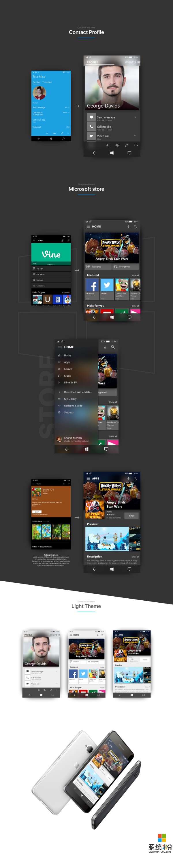 概念艺术家用Fluent Design重新设计Windows 10 Mobile(15)