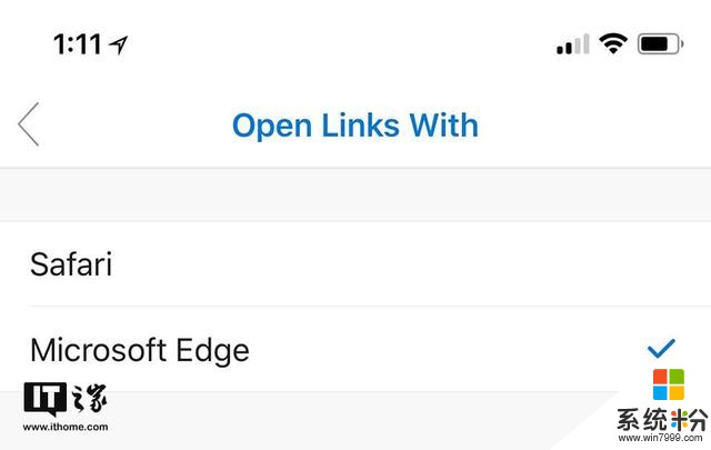 微软Outlook iOS版更新：用Edge打开(1)