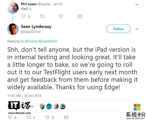 微软透露：Edge浏览器iPad版正在内测(2)