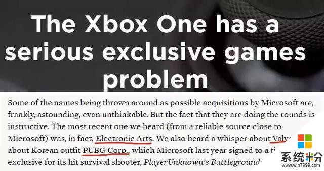 微软游戏困境加深 欲收购EA、V社和《绝地求生》开发商PUBG(1)