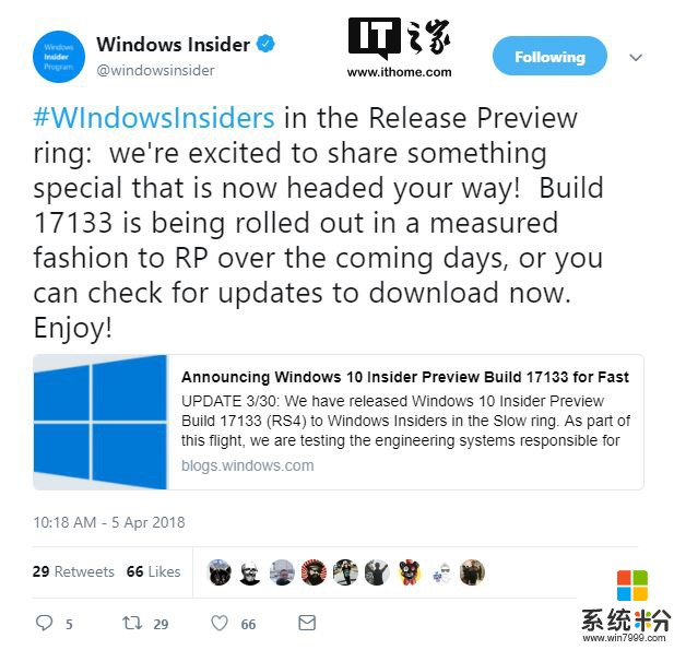 Windows 10 RTM正式版17133麵向Release Preview穩定通道開始推送(2)