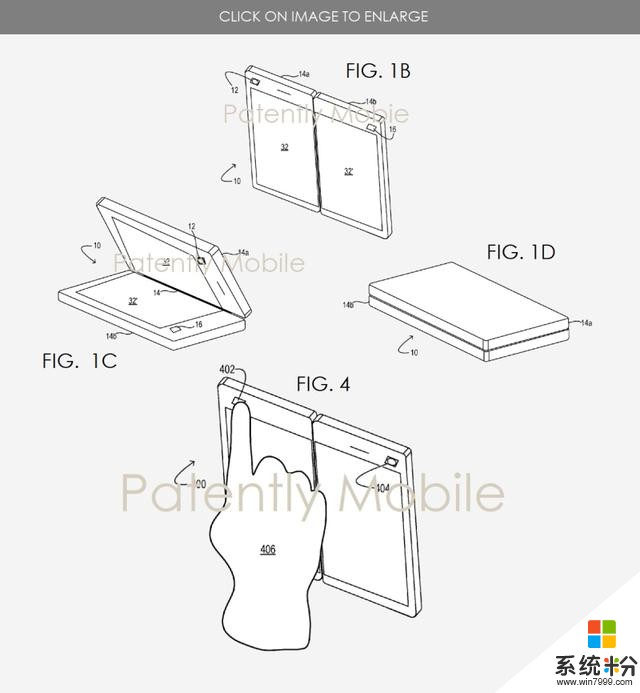 微軟surface手機新專利：雙屏幕可折疊(1)