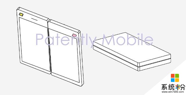 微软surface手机新专利：双屏幕可折叠(4)