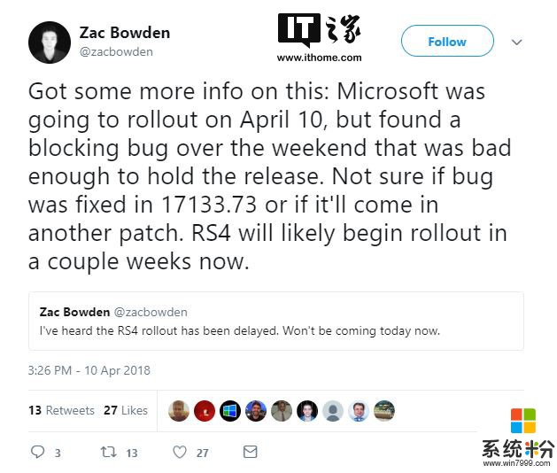 曝因阻塞性Bug，Windows 10创意者更新春季版正式版“推迟”发布(2)