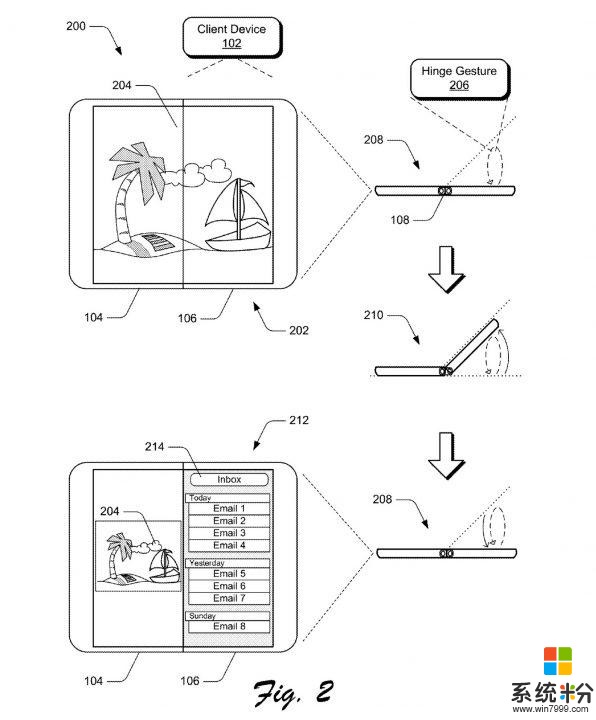 [图]微软可折叠手机又有新专利：不同角度可设置不同操作(3)