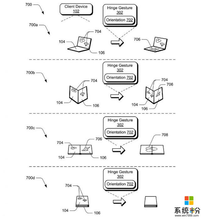 [图]微软可折叠手机又有新专利：不同角度可设置不同操作(4)