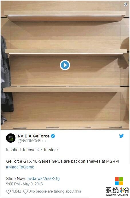 Nvidia宣布10系显卡已回落至原始零售价 库存不捉急(1)