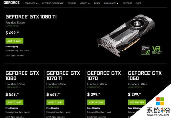 足量供應！NVIDIA GTX 10係FE公版顯卡全部恢複原價(2)