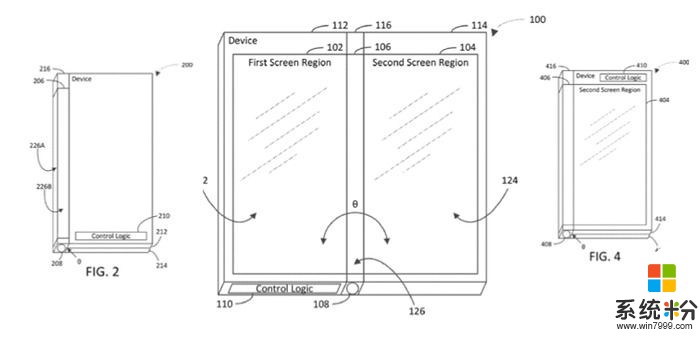微軟三屏折疊專利曝光 或在手機/平板上采用(1)
