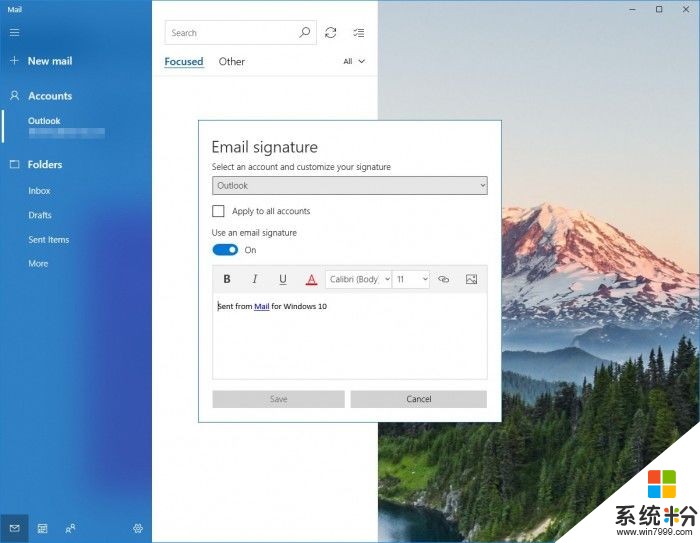 Windows 10郵件應用程序最終支持Rich Text簽名(1)