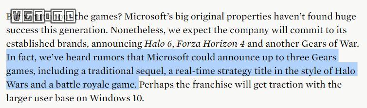 傳聞：微軟將在E3發布會上公布三款《戰爭機器》遊戲(3)