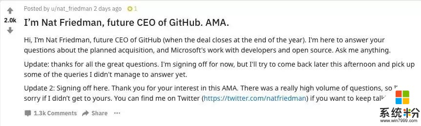 收购 GitHub 滔天争议后，微软回应一切(3)