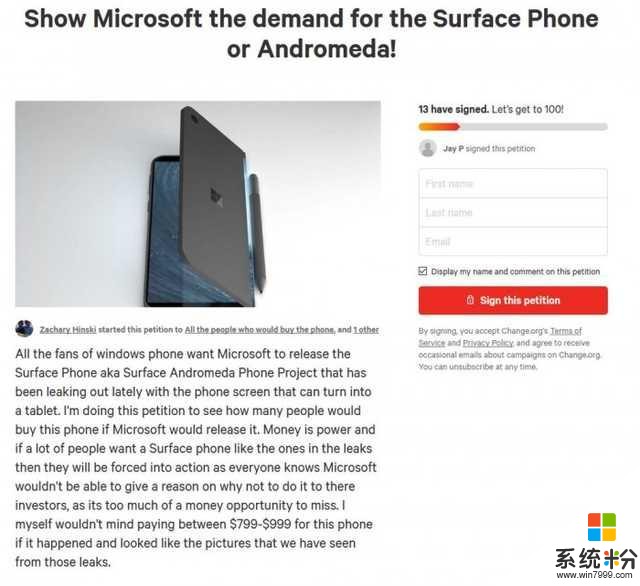 忠实粉丝发起请愿：微软，请继续开发Surface Phone(1)