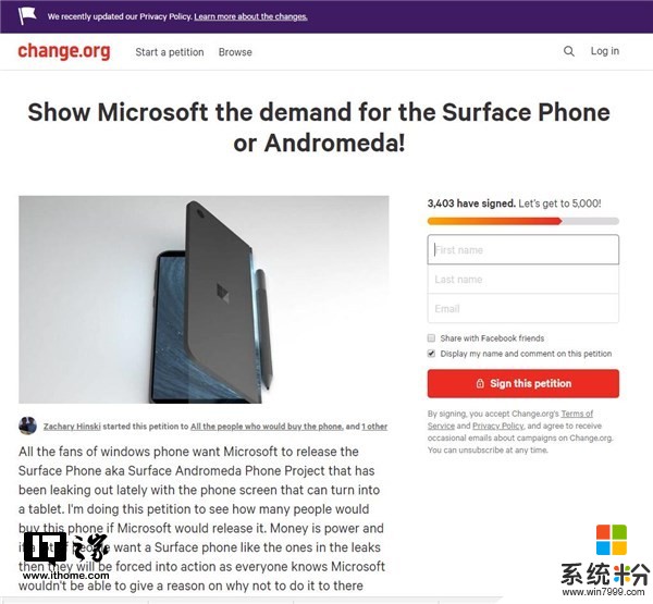 微软粉丝请愿不要砍掉Surface Phone(2)