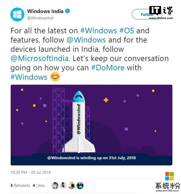 又砍了！微軟關閉Windows印度官方Twitter賬號(2)