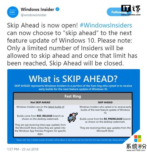 微软：Windows 10 RS6/19H1跳跃预览通道正式开启(1)
