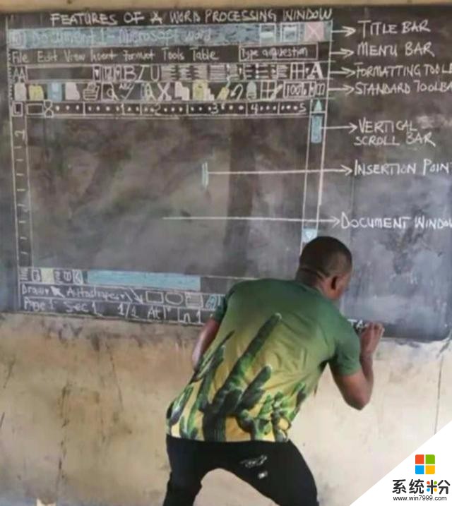电脑课没电脑，非洲老师手画！微软捐赠，网友吐槽：加重负担(3)