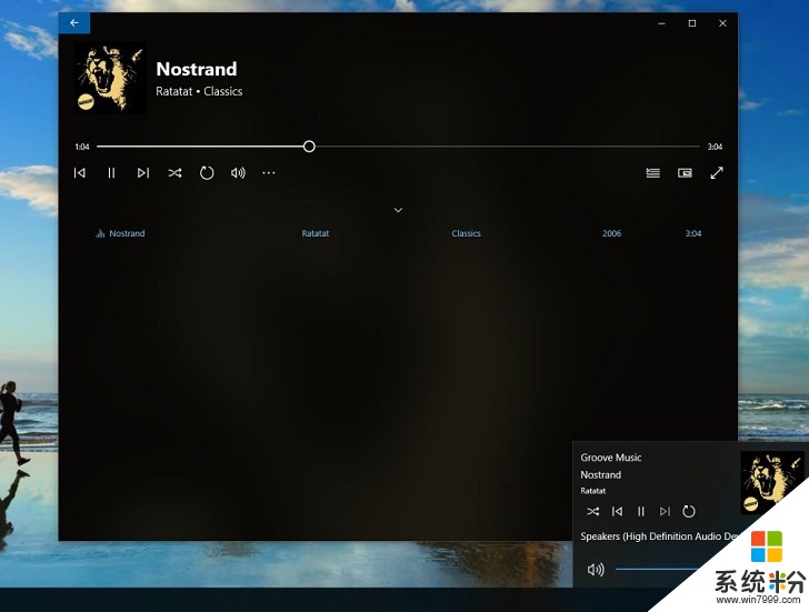 Windows 10 19H1音乐控制更新：不会挡大块屏幕了(1)