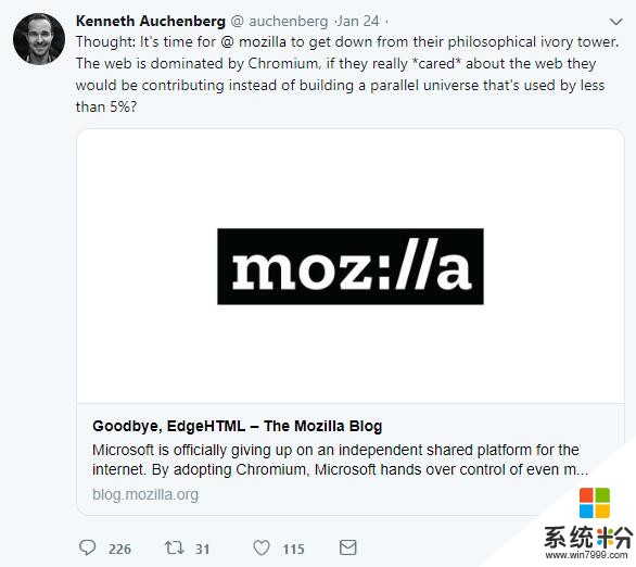 微软工程师建议Mozilla放弃自家内核(1)