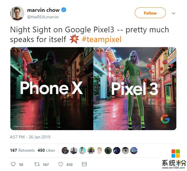 穀歌新廣告用Pixel 3與iPhone XS對比