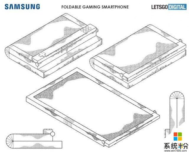 三星专利曝光全新折叠游戏手机设计(1)