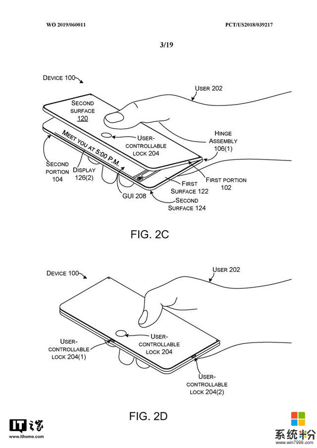 微软神秘Surface Phone全新弹出式铰链专利曝光：屏幕镜像(3)