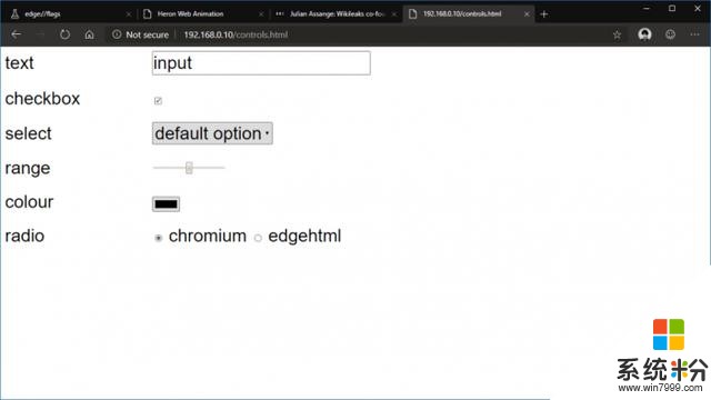 微软Chromium核心Edge测试版表单控件开始采用Fluent Design风格(4)