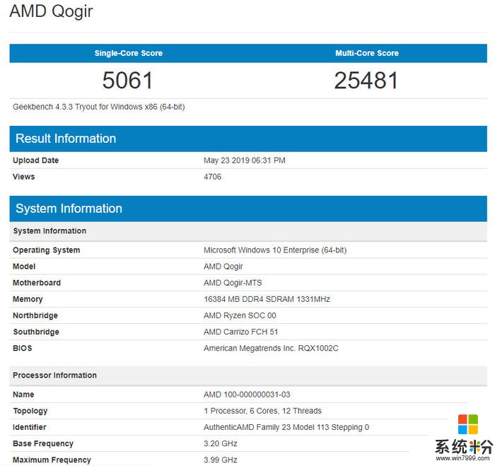 AMD YES！新一代锐龙芯片提升明显：最少6核心，跑分强势(2)