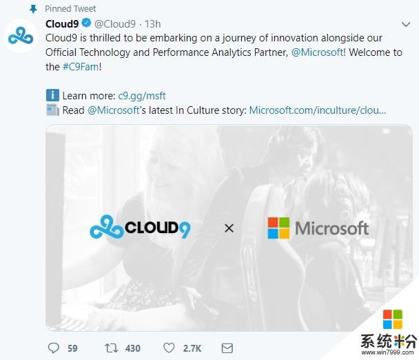 LOL：微软Microsoft成为C9新合作伙伴(1)