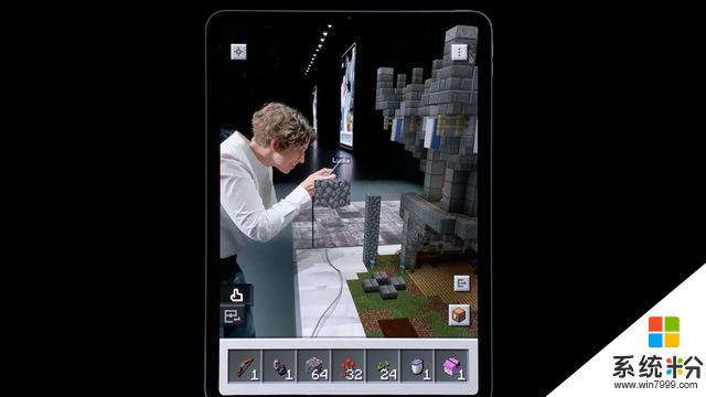微软在苹果的WWDC演讲中演示MinecraftEarth游戏(3)