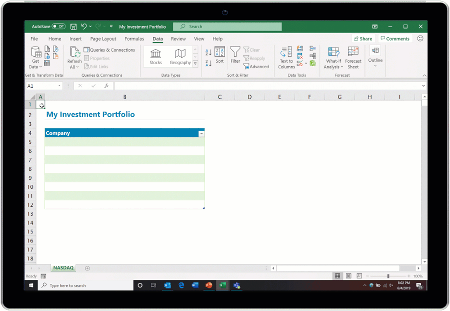 「图」微软Excel现提供实时股票信息和洞察功能(1)