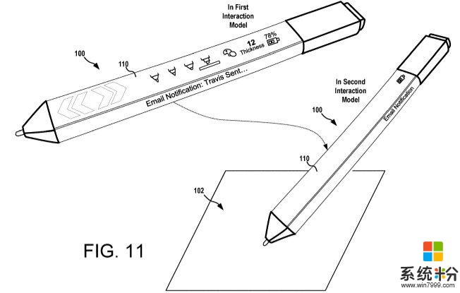 Surface Pen新专利：有类似于Touch Bar的显示功能(1)