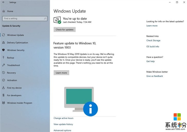 微软推送Windows 10 1903版更新，设备不兼容时会通知提醒(2)