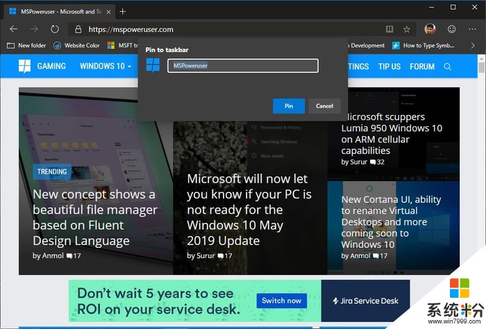 Chromium版Microsoft Edge现在可以将网站固定到任务栏(2)