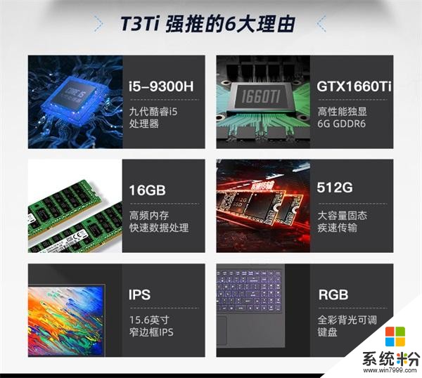 炫龙T3Ti游戏本预装win10系统，1660钛给力(2)