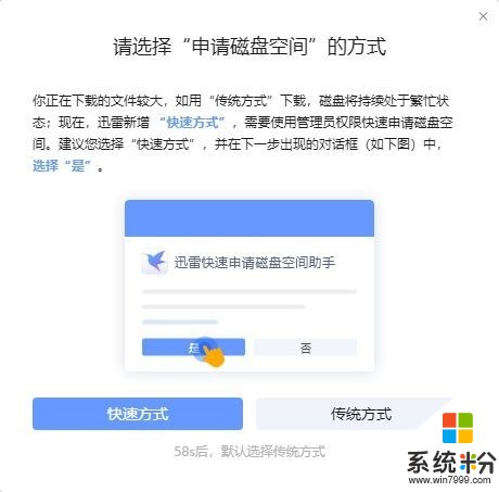 迅雷X的“快速申請磁盤空間”是什麼原理？(3)