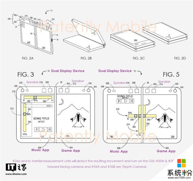 微软Surface双屏设备专利曝光：虚拟音量滑块，双应用交互(1)