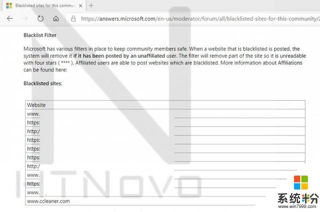 「图」微软支持社区现将CCleaner.com添加到域名黑名单中(2)