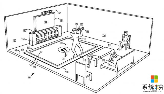 「图」微软VR地毯专利曝光：让玩家游戏中不磕碰到家具(1)