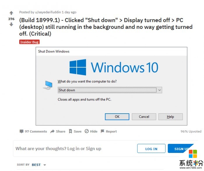 微软确认Win10 20H1快速预览版18999存关机卡死问题(2)
