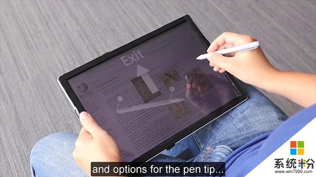 微软研究院展示了一种创新的手写笔式平板电脑用户界面(1)