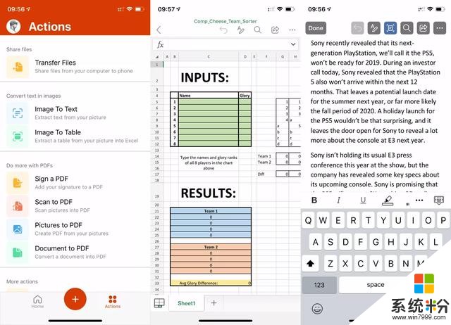 微软面向iOS和Android推出新Office应用结合Word、Excel和PowerPoint(1)