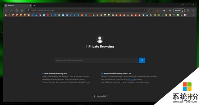 微软调整了新版Edge浏览器的InPrivate隐私浏览界面(1)