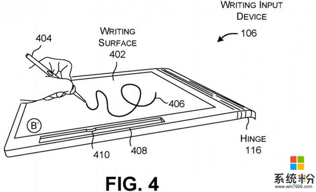 微软新专利曝光：SurfaceBook3将采用带键盘的可拆卸书写板(3)