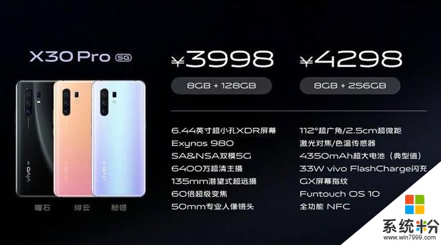 vivoX30正式发布：搭载三星Exynos980处理器，支持5G双模(2)