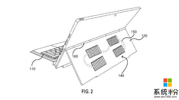 微软Surface神奇专利曝光：太阳能支架让你“永不断电”(1)