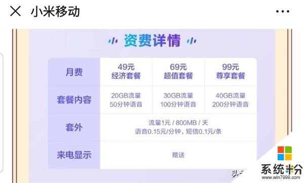 5G更香了！小米推出目前最便宜的5G套餐，最低49元包20GB流量(2)