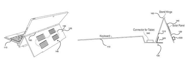 微軟Surface新專利曝光，機身內部集成太陽能充電版(1)